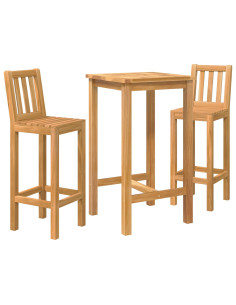 Set Bar da Esterno 3 pcs Non trattato Legno di teak solido 2