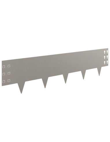 Bordura per Prato 20 pcs 100 x 25 cm Acciaio Ruggine