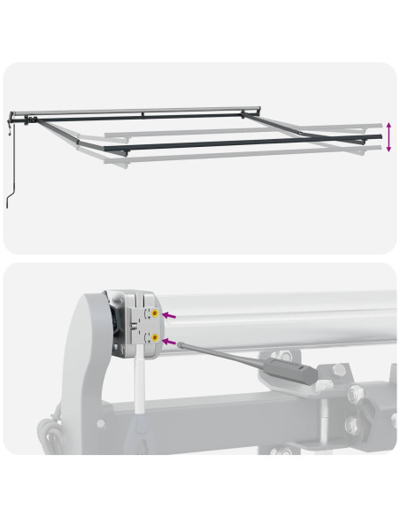 Tenda Retrattile Grigio chiaro e bianco 600 × 300 cm