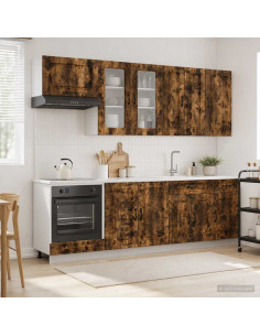 Unità Cucina KALMAR 8 pcs Rovere Fumo Legno ingegnerizzato