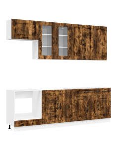 Unità Cucina KALMAR 8 pcs Rovere Fumo Legno ingegnerizzato 2