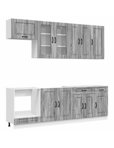 Unità Cucina KALMAR 8 pcs Sonoma grigio Legno ingegnerizzato 2