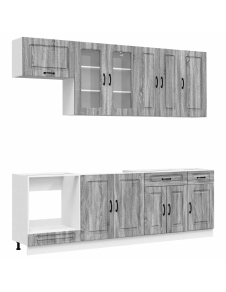 Unità Cucina KALMAR 8 pcs Sonoma grigio Legno ingegnerizzato