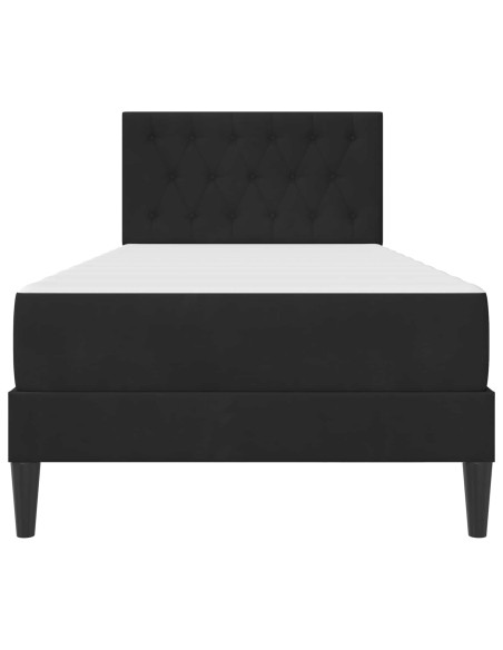 Struttura letto con materasso Nero 90 x 190 cm Velluto