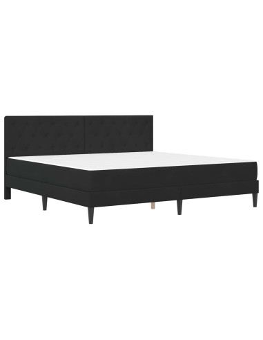 Struttura letto con materasso Nero 180 x 200 cm Velluto