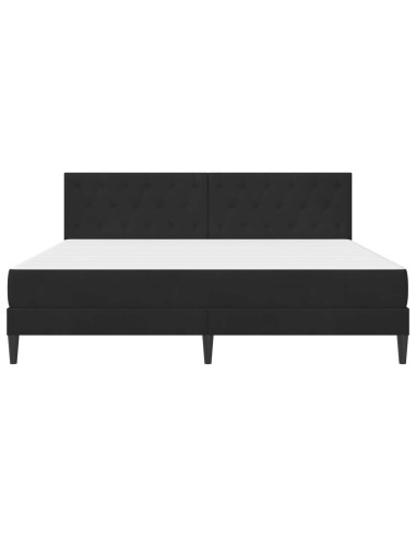 Struttura letto con materasso Nero 180 x 200 cm Velluto