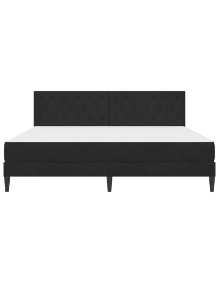 Struttura letto con materasso Nero 180 x 200 cm Velluto