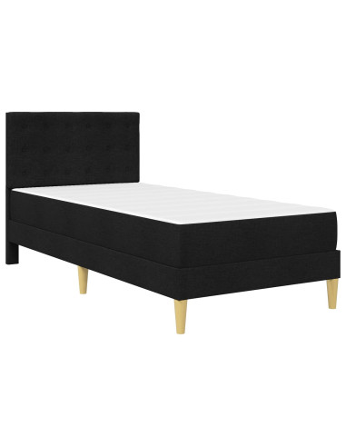 Struttura letto con materasso Nero 90 x 190 cm Tessuto