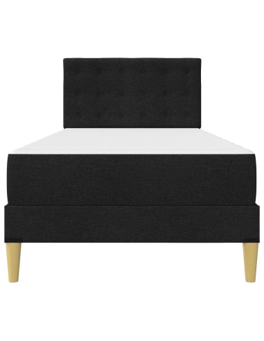Struttura letto con materasso Nero 90 x 190 cm Tessuto