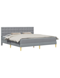 Struttura letto con materasso Grigio chiaro 180 x 200 cm 2