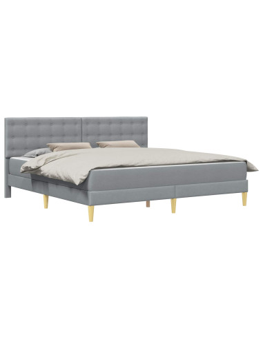 Struttura letto con materasso Grigio chiaro 180 x 200 cm