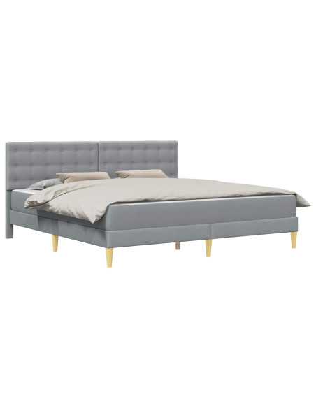 Struttura letto con materasso Grigio chiaro 180 x 200 cm