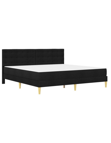 Struttura letto con materasso Nero 180 x 200 cm Tessuto