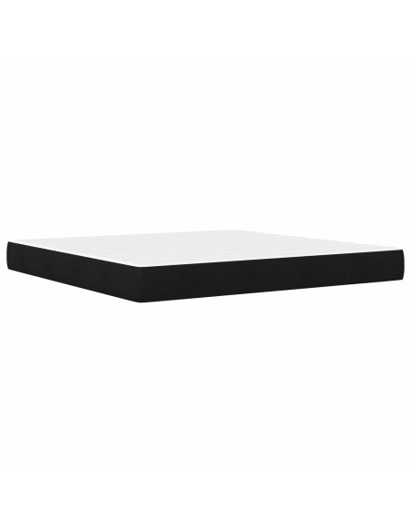 Struttura letto con materasso Nero 180 x 200 cm Tessuto