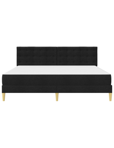 Struttura letto con materasso Nero 180 x 200 cm Tessuto