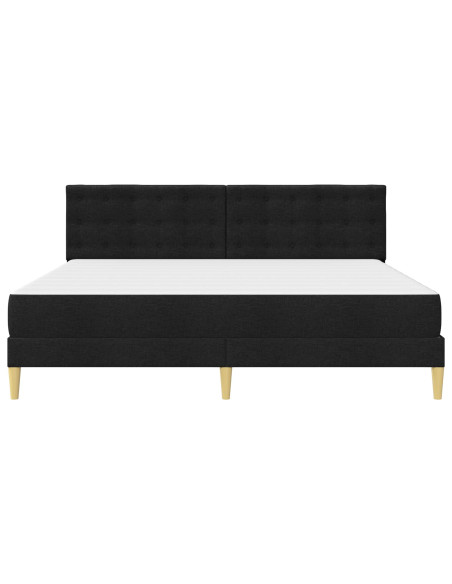 Struttura letto con materasso Nero 180 x 200 cm Tessuto