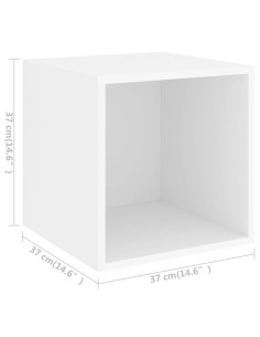 Set Mobili Porta TV 5 pz Bianco in Legno Multistrato