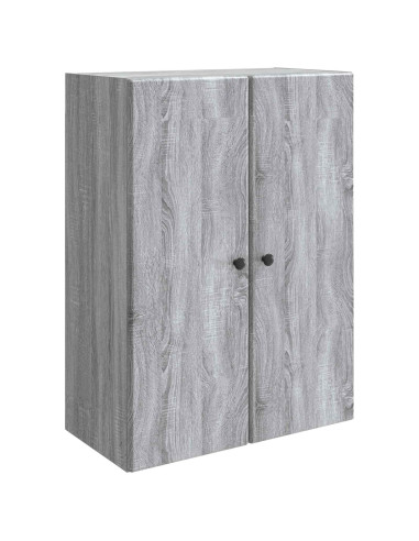 Mobiletto a muro Sonoma grigio 66 x 34,5 x 90 cm