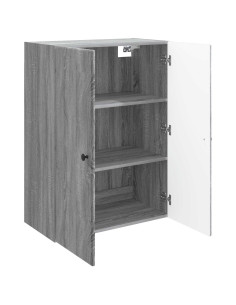 Mobiletto a muro Sonoma grigio 66 x 34,5 x 90 cm 2