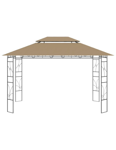 Gazebo 4x3x2,7 m Grigio Talpa 160 g/m²