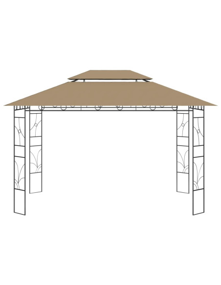 Gazebo 4x3x2,7 m Grigio Talpa 160 g/m²