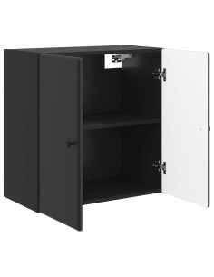 Mobiletto a muro Nero 59 x 31 x 60 cm Legno ingegnerizzato 2