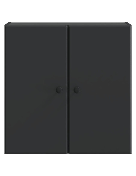 Mobiletto a muro Nero 59 x 31 x 60 cm Legno ingegnerizzato