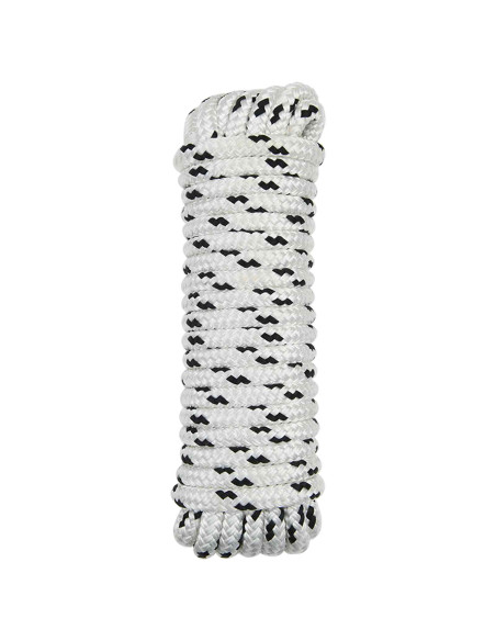 Corda da Barca 15 m 1.4 Bianco e Nero Poliestere