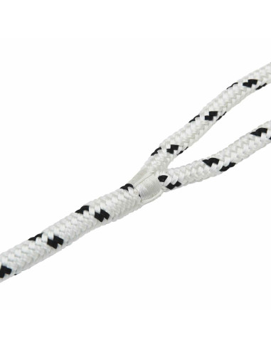 Corda da Barca 12 m 1.2 Bianco e Nero Poliestere