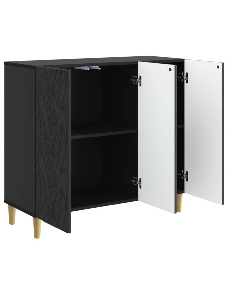 Credenza Nero 89 x 34,5 x 80 cm Legno ingegnerizzato