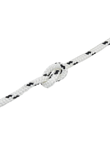 Corda da Barca 15 m 1.2 Bianco e Nero Poliestere