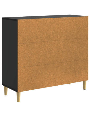 Credenza Nero 89 x 34,5 x 80 cm Legno ingegnerizzato