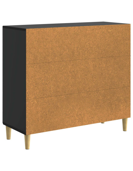 Credenza Nero 89 x 34,5 x 80 cm Legno ingegnerizzato