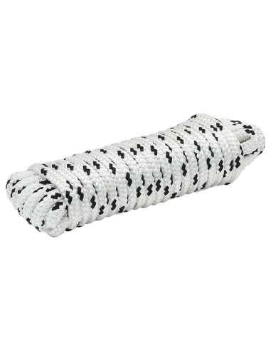 Corda da Barca 12 m 1.4 Bianco e Nero Poliestere