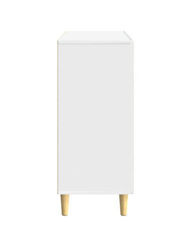 Credenza Bianco Lucido 89 x 34,5 x 80 cm Legno ingegnerizzato