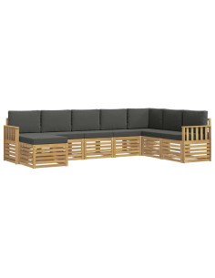 Set di divani da esterno 8 pcs Bianco e Antracite 2