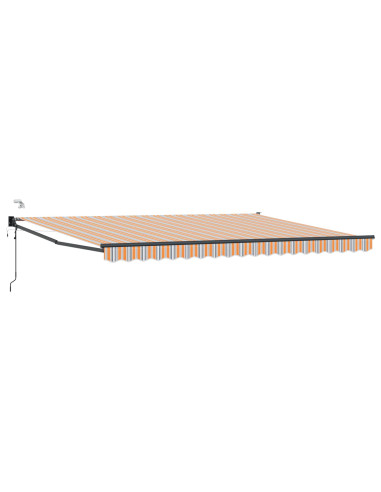 Tettuccio Elettrico Retrattile Blu e Arancione 5 x 3 m
