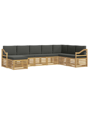 Set di divani da esterno 8 pcs Bianco e Antracite