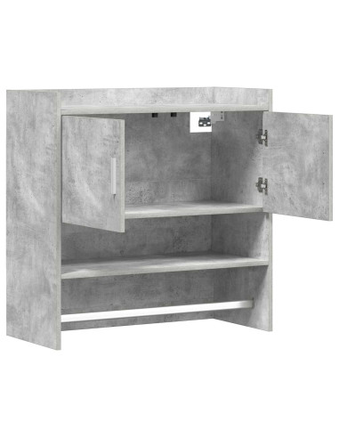 Scaffale da parete A parete Grigio Cemento 80 x 36 x 80 cm