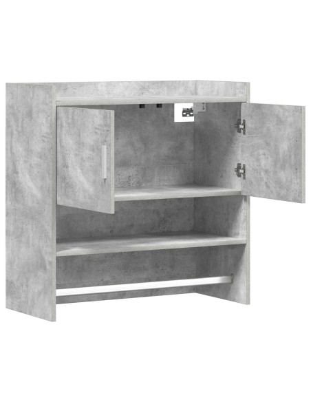 Scaffale da parete A parete Grigio Cemento 80 x 36 x 80 cm