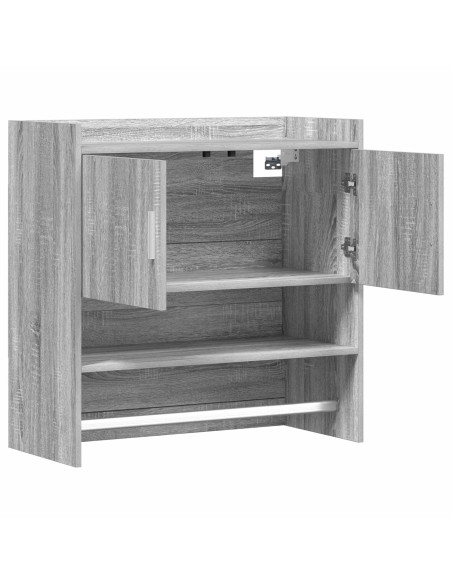 Scaffale da parete A parete Sonoma grigio 80 x 36 x 80 cm