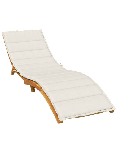 Cuscino per Lettino Prendisole Crema Mélange 200x60x4cm Tessuto