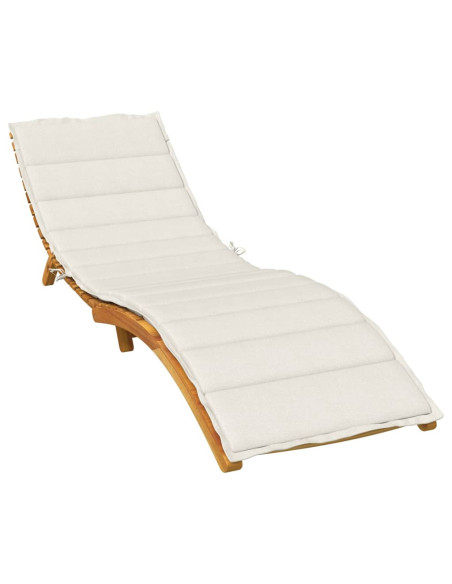 Cuscino per Lettino Prendisole Crema Mélange 200x60x4cm Tessuto