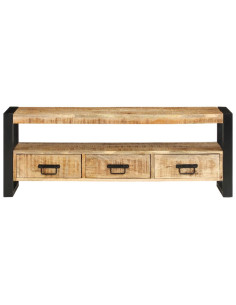 Mobile Porta TV 120x30x45 cm in Legno Massello di Mango