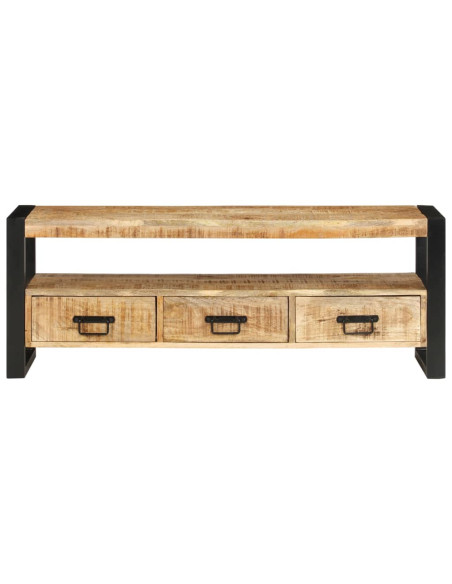 Mobile Porta TV 120x30x45 cm in Legno Massello di Mango