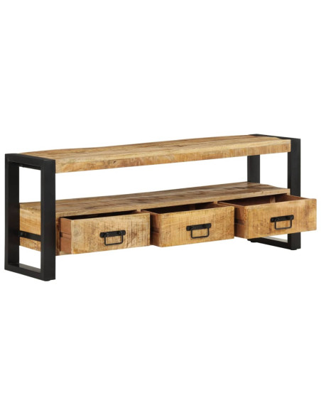 Mobile Porta TV 120x30x45 cm in Legno Massello di Mango