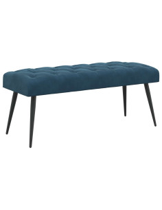 Panchina con bottoni imbottiti Blu 110 x 40 x 46 cm Velluto