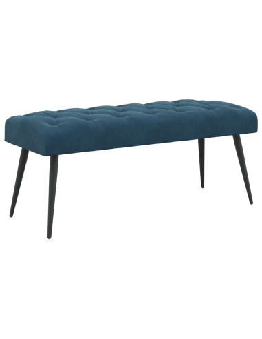 Panchina con bottoni imbottiti Blu 110 x 40 x 46 cm Velluto