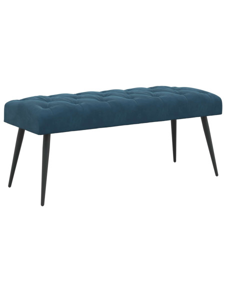 Panchina con bottoni imbottiti Blu 110 x 40 x 46 cm Velluto