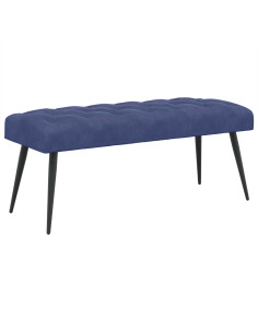 Panchina con bottoni imbottiti Blu Polizia 110 x 40 x 46 cm